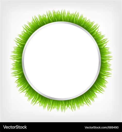 Circle With Grass Royalty Free Vector Image Vectorstock