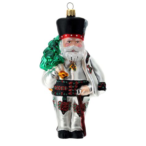 Polish Santa Claus Blown Glass Christmas Ornament Online Sales On