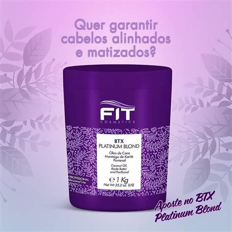 BTX CAPILAR FIT COSMÉTICOS ORGÂNICO PARA CABELOS LOIROS PLATINUM BLOND ...