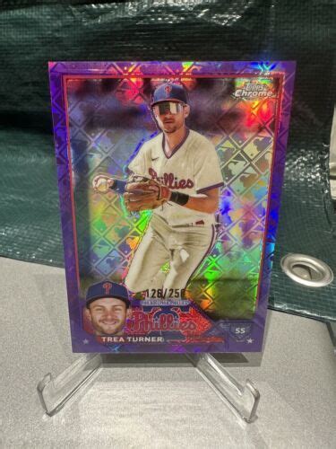 2023 Topps Chrome Logofractor Edition Trea Turner Purple Refractor 250