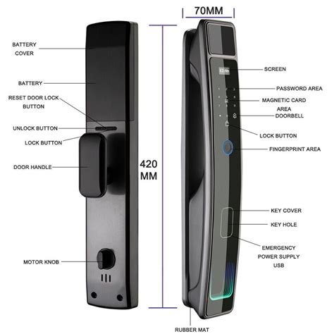 Tuya Serratura Biometrica Elegante Smart Wifi Con Blocco Rinforzato