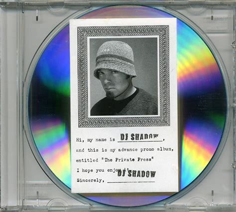 Dj Shadow The Private Press 2002 Cdr Discogs