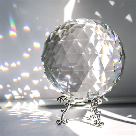 Amazon Clear Crystal Suncatcher Ball Prism Glass Sphere Faceted