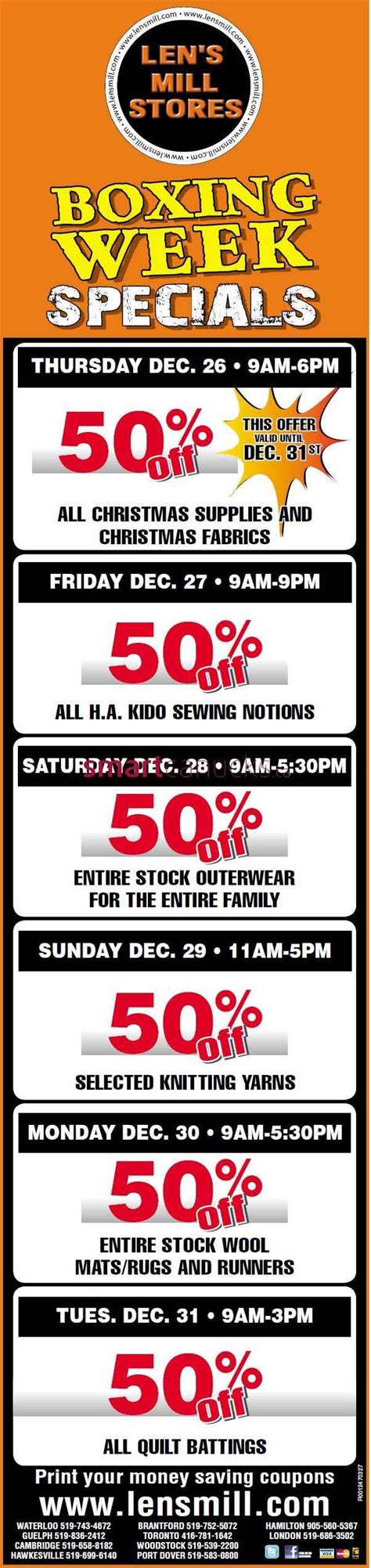 Len S Mill Stores Boxing Week Flyer December To