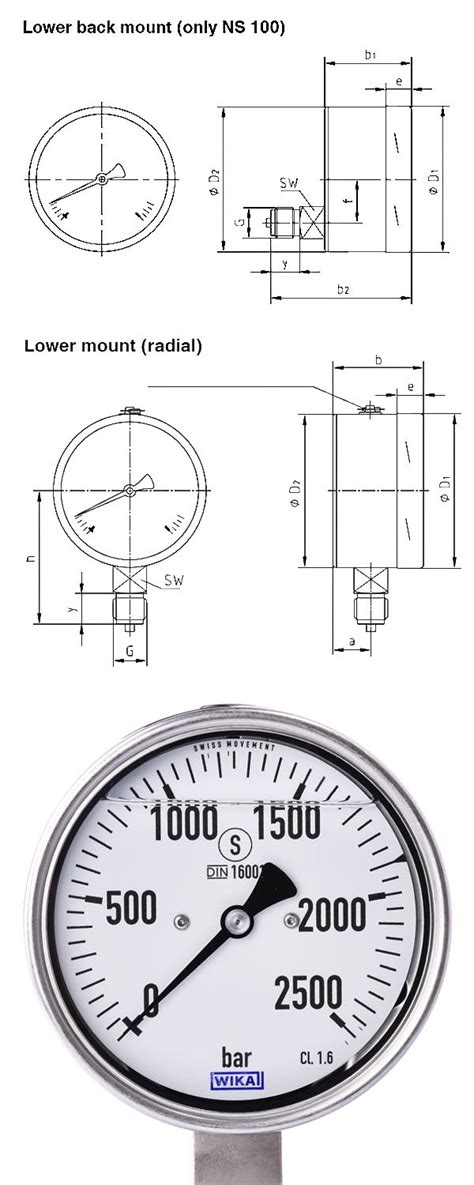 Wika Bar Pressure Gauge Surkon International