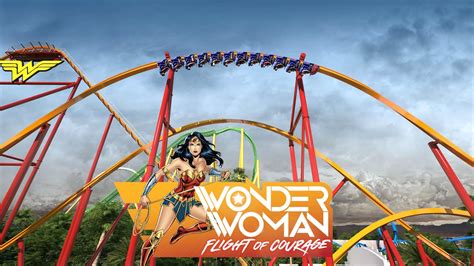 Wonder Woman Flight Of Courage Roller Coaster At Six Flags Magic