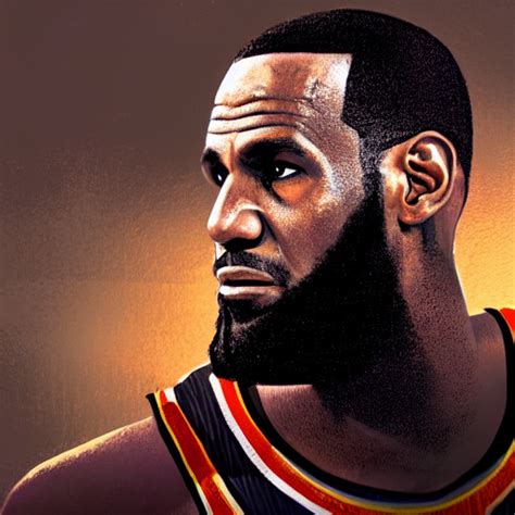 Krea Ai Highly Detailed Portrait Lebron James Basketball P