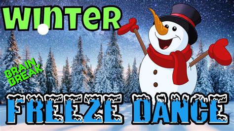 Winter Freeze Dance Exercise Brain Break Gonoodle Alternative Just