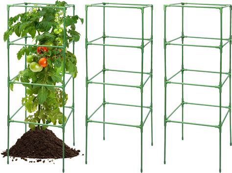 Amazon Hicarer 16 Pack Square Folding Tomato Cage Heavy Duty