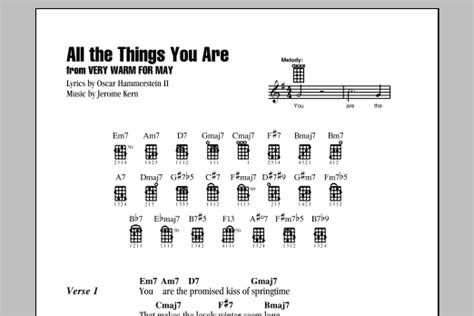 All The Things You Are By Oscar Hammerstein Ii Sheet Music For Ukulele Chordslyrics At Sheet