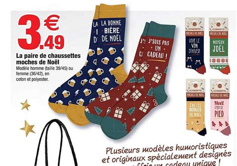 Promo La Paire De Chaussettes Moches De Noël chez Bazarland iCatalogue fr