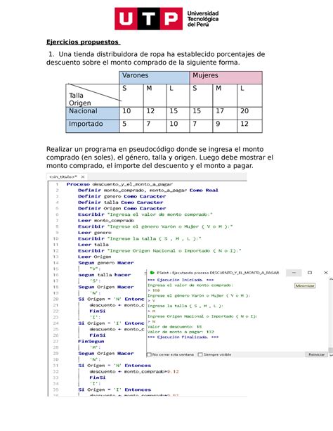 S10s1 Resolver Ejercicios Principios De Algoritmos Ejercicios