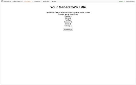 Minimal ― Perchance Generator