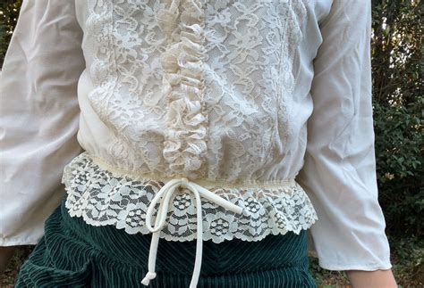 70s Victorian Inspired Lace Ruffled Blouse By Leslie Ann In 2022 Lace