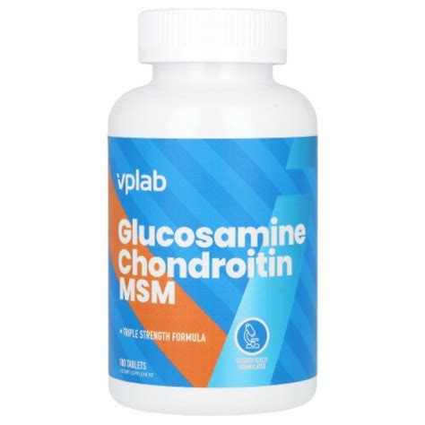 Vplab Glucosamine Chondroitin Msm Complex Triple Strength Formula Supplement For Joint 180