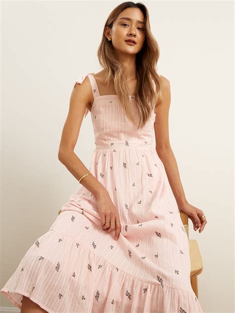 Sleeveless Smocked Back Midi Dress Pink Pomelo Fashion