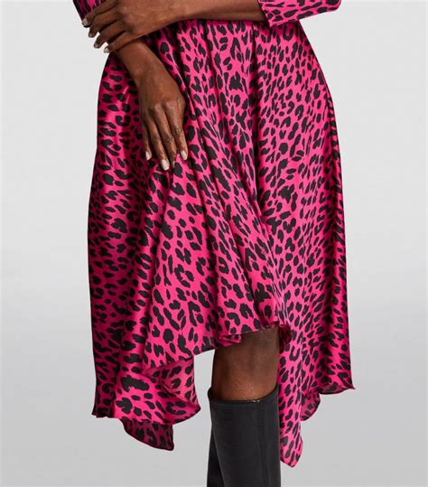 Womens Maje Pink Leopard Print Midi Dress Harrods CountryCode