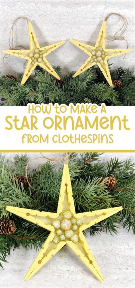 Clothespin Star Ornament Clothespin Crafts Christmas Clothes Pin