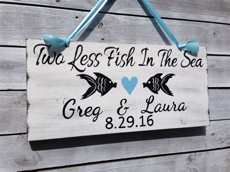 Rustic Beach Wedding Sign Nautical Wedding Decor Gift Two