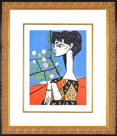 Pablo Picasso Femme Au Roses 1956 Lithograph