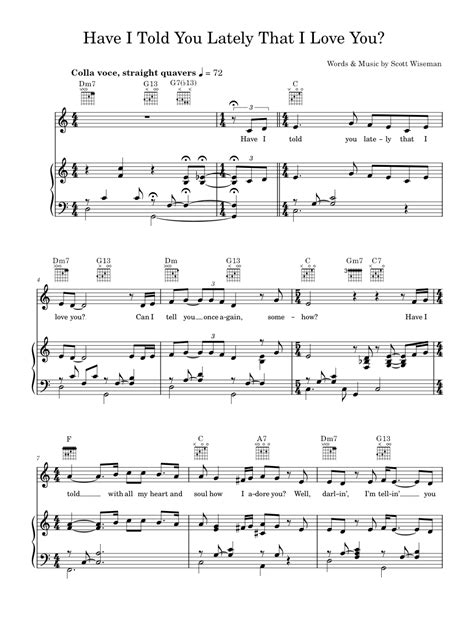 Have I Told You Lately That I Love You Sheet Music For Piano Vocals By Michael Bublé Music