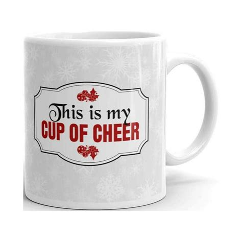 This Is My Cup Of Cheer Funny Coffee Tea Ceramic Mug Office Work Cup