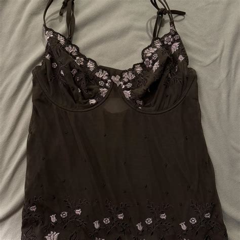Pink And Brown Lingerie Cami Message Me For Info Depop