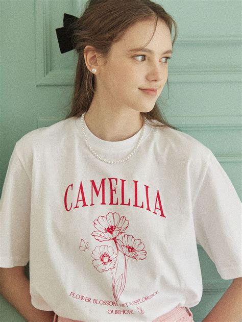 Camellia T Shirt White In Clothes Shirts White T Shirt