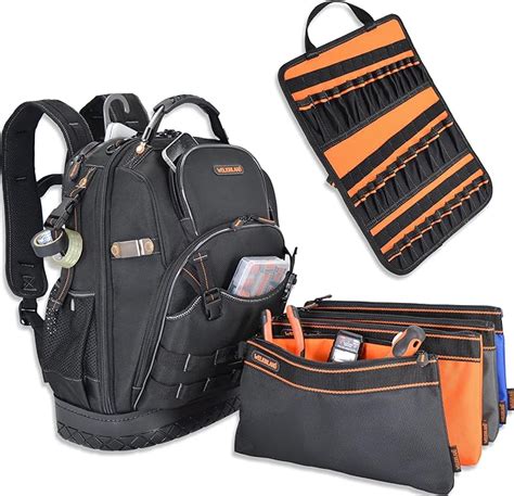 Welkinland Tool Backpack And Pcs Tool Pouch Bundle Efficient And