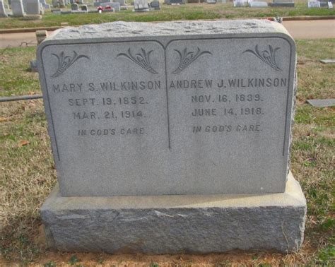 Andrew Jackson Wilkinson 1839 1918 Find A Grave Memorial