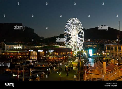 V & A Waterfront at Night, Cape Town, Western Cape, South Africa Stock ...