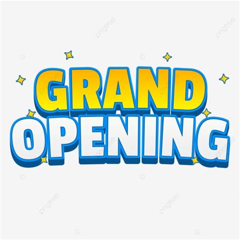 Grand Opening Text Design Title Open Store Banner Vector Art