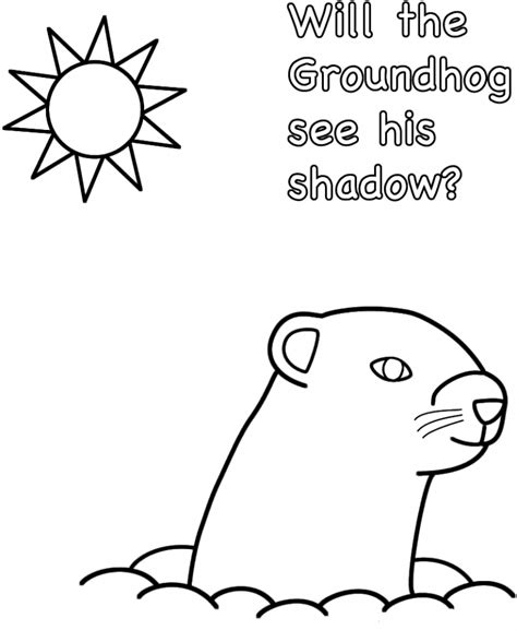 Free Printable Groundhog Day Coloring Pages