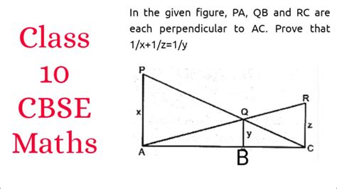 In The Given Figure PA QB And RC Are Each Perpendicular To AC Prove