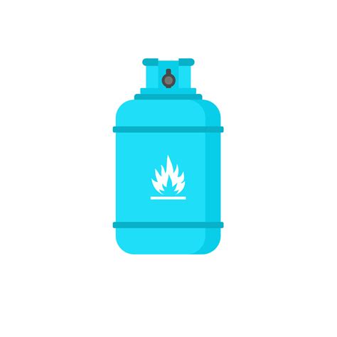 Lpg Flat Design Flammable Gas Tank Icon Propane Butane Methane Gas