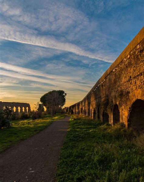 Premium Photo Parco Degli Acquedotti At Sunsetthe Park Is Named After