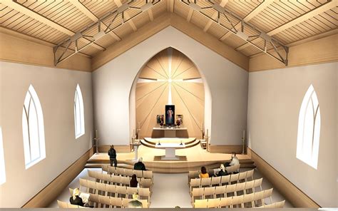 Catholic Church On Behance Church Interior Design Church Design