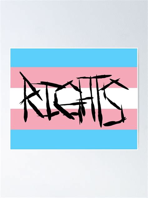 Trans Rights Pride Flag Poster For Sale By Kiippers Redbubble