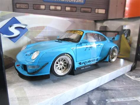 PORSCHE 911 993 Turbo RWB Rauh Welt Tuning Breitbau Blau Shingen