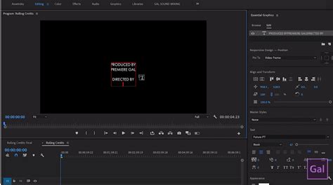 How To Create Rolling Film Credits In Adobe Premiere Pro Premiere Gal