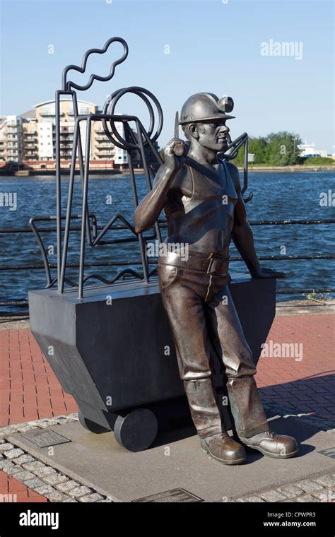 From Pit To Port Sculpture By John Clinch Coal Miner Statue In