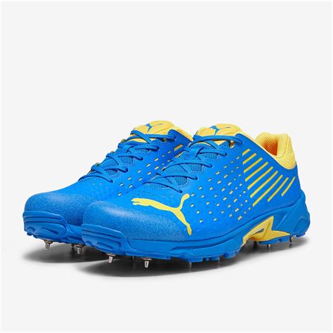 Puma EvoSPEED 22 1 Cricket Spike Ultra Blue Yellow Mens Shoes Pro