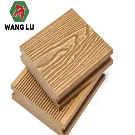 Waterproof Fire Rated 3D Embossed Solid Exterior WPC Wall Cladding 3D