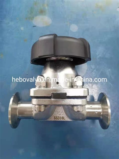 Stainless Steel Sanitary Manual Diaphragm Valve Zero Dead Leg Valve