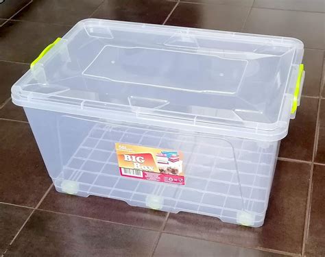 Пищевой контейнер Ал-Пластик Big Box 50 л прямоугольный прозрачный ...