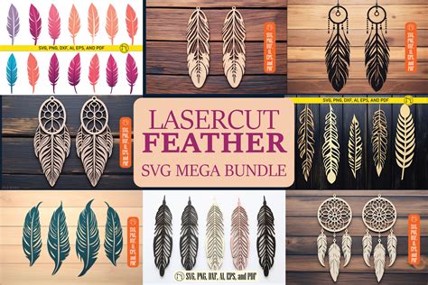 Cricut Feather Decoration Svg Bundle Graphic By Ngised · Creative Fabrica