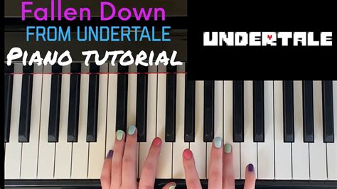 Fallen Down From Undertale Easy Piano Tutorial Youtube