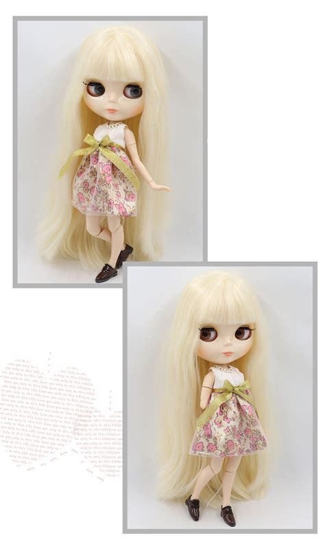 Neo Blythe Muñeca con cabello rubio piel blanca cara linda y