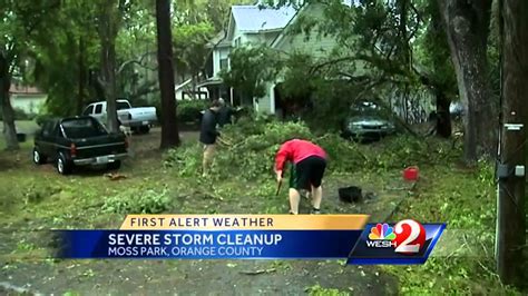 Residents Clean Up After Severe Storm Youtube