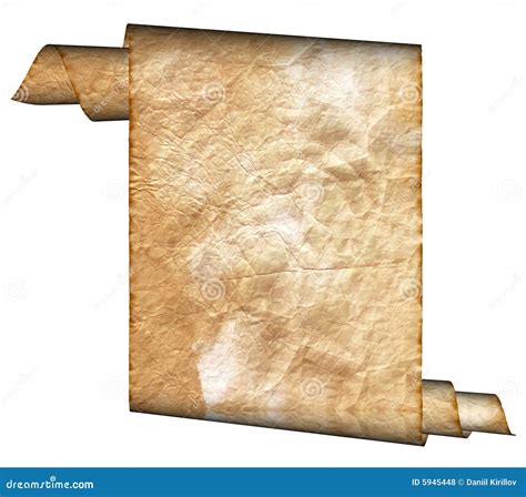 Rolled Vintage Parchment Paper Stock Illustration Illustration Of